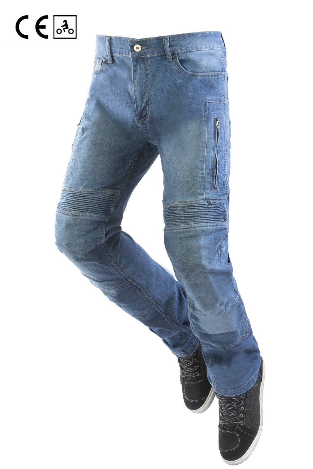 Juicy Trendz® Jeans Moto Uomo Pantaloni Moto Uomo con Protezioni Jeans Moto  Uomo Fodera in aramide