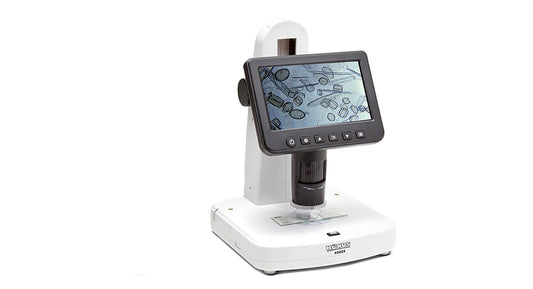 KONUS | DIGISCIENCE Microscopio Didattico con Zoom 10X-300X, Digitale con Display LCD 5 Pollici e Software