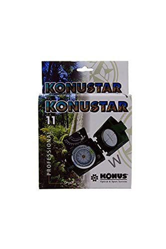 KONUS | KONUSTAR-10 Bussola in Metallo, Grigia con Liquido e Clinometro