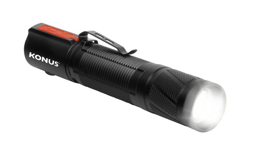 KONUS | KONUSLIGHT-RC7 Torcia Tattica Ricaricabile 1200 lm E Luminosità Variabile, Dimensioni Compatte