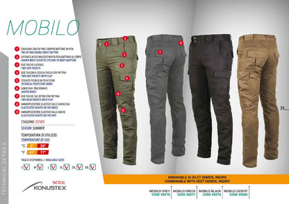 KONUSTEX - Pantalone estivo da caccia KONUSTEX MOBILO desert sabbia #282 - Caccia Outdoor Ciclismo Fitness, Pantaloni - OnTheRoad.shop